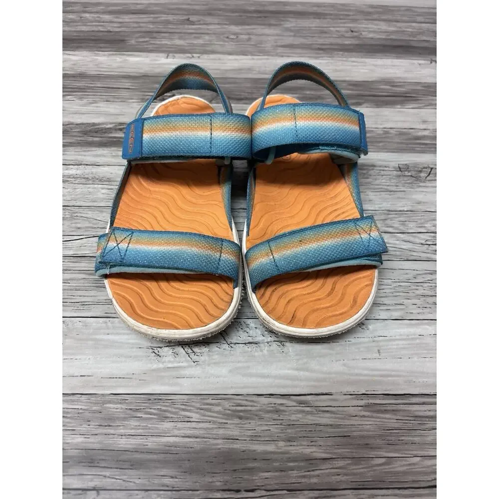 KEEN Kids Sandals Blue Orange Hook Loop Outdoor Youth US 13